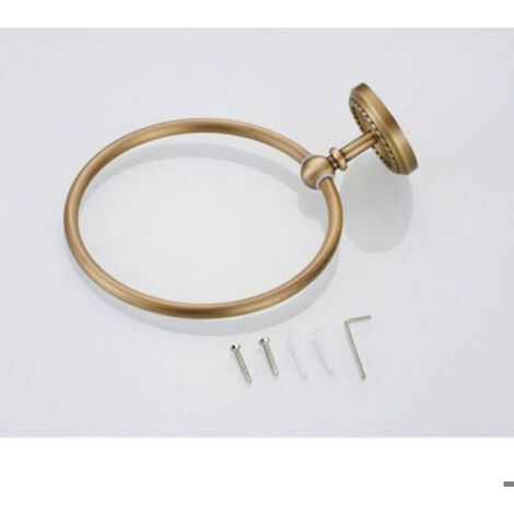 Porte-Serviettes - Laiton Antique - Auto-Adhésif - Rotation 180° - Charge Max 3 Kg - Pour Salle De Bain Cuisine Toilette - 1 Pièce (1/4)
