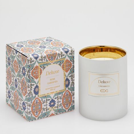 EDG Enzo De Gasperi Candela Deluxe con Profumo H 18 Cm D 15 Cm Pure Gardenia Scatola Regalo