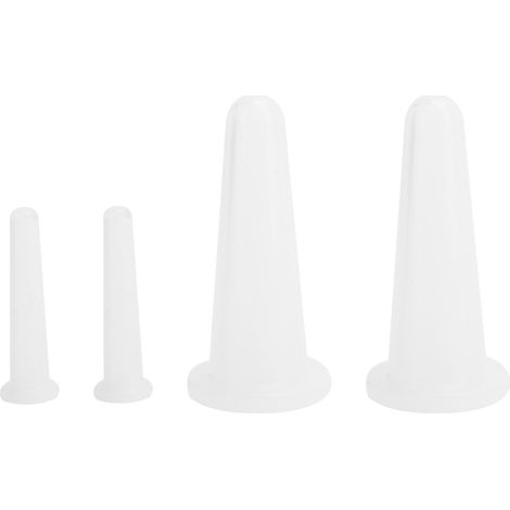4 Pièces Ventouses Silicone Massage Visage Corps, 2 Grandes et 2 Petites, Thérapie par Ventouse Soins Santé (1/5)
