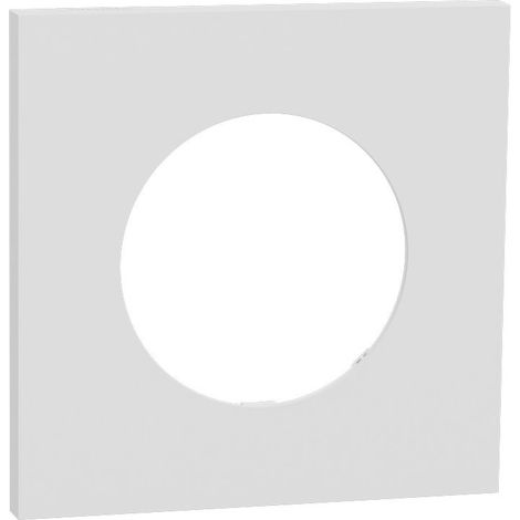 Plaque de finition 1 poste - Odace Métal 2025 - S917702 - Schneider - Effet céramique