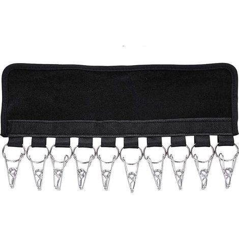 Hutaufbewahrung für faltbare Kleiderbügel, Garderobenorganizer mit 10 Clips für Baseballkappen und Accessoires (1/5)