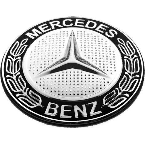 Mercedes-Benz Lenkrad-Emblem – Schwarzer Aufkleber / AMG-Logo (52 mm)