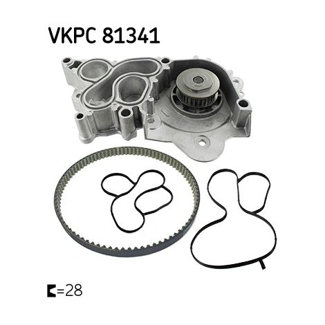 Pompe à eau, refroidissement du moteur SKF VKPC 81341 AUDI 04C 121 600 K