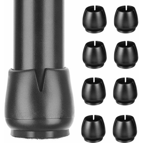 MODOU - Protections de pieds de chaise en caoutchouc antidérapant pour pieds ronds de 17 à 21 mm, protègent des rayures pour tables, chaises, canapés et autres meubles (lot de 8)