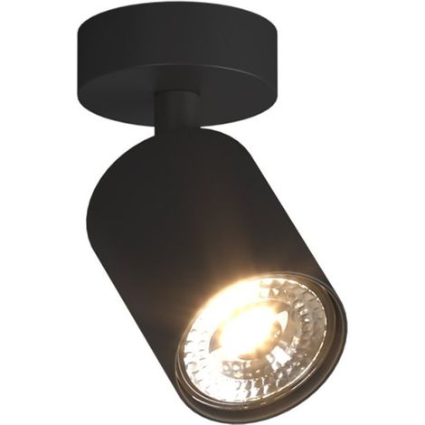 Spot top light kora 1208 1 ne gu10 led lampada parete soffitto moderna faretto nero orientabile (1/5)