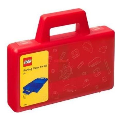 Boîte De Triage - Boîte De Rangement Pour Briques Lego - Transparent Rouge - 1 Pièce