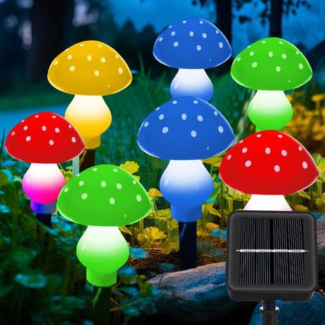 Lampes Solaires de Jardin, 8 Champignons Lampes Solaires IP65 Étanche 8 Modes, Lampes Solaires Lumière Décoratives pour Extérieures Jardin Pelouse Patio Clôture Balcon, Noël Halloween Décoration (1/5)