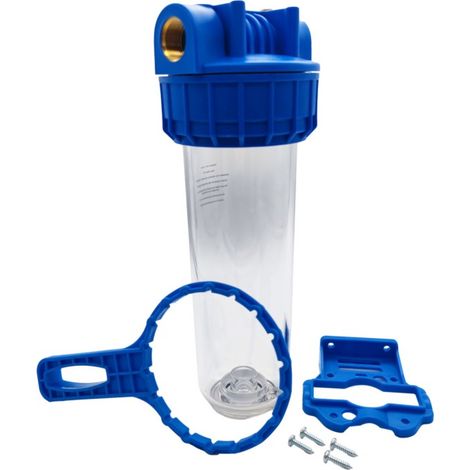 LBP – Porte filtre à eau 9" 3/4 – Bol transparent – Insert laiton 1" – Filtration anti tartre et chlore – Installation rapide et étanche (1/4)