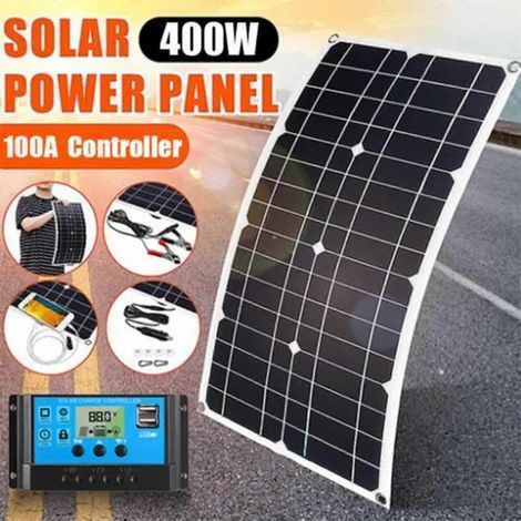 Panneau solaire flexible 400 W 12 V monocristallin pour maison, camping-car, toit, camping hors réseau, édition 527