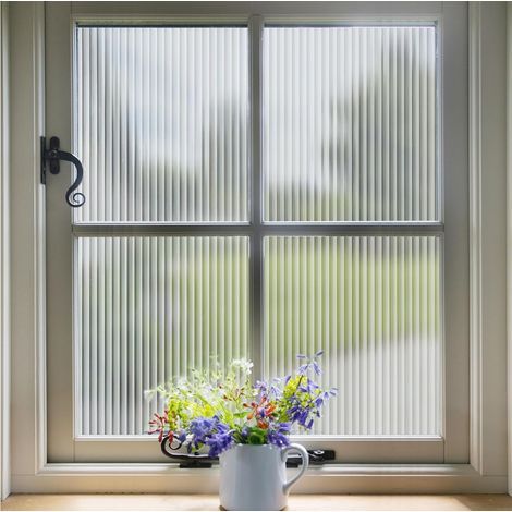 Pellicola oscurante in vetro satinato, adsorbimento elettrostatico, blocca i raggi UV, adatta per bagni, 44,35 x 200,35 cm. (1/5)