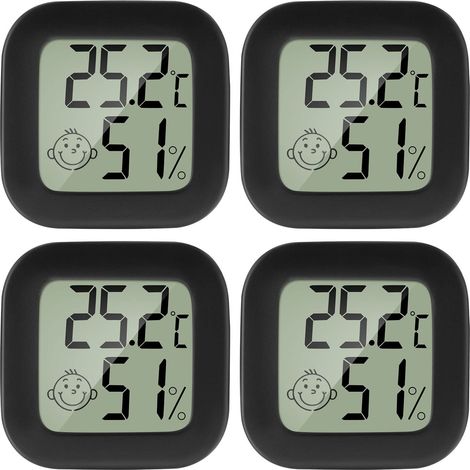 Sollbry Mini termómetro higrómetro digital LCD para interiores, medidor de temperatura y humedad de alta precisión, portátil, de -50 °C a 70 °C, 10 % a 99 % de humedad relativa, para sala de estar, al (1/5)