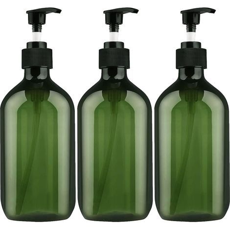 3 pezzi, flaconi da 500 ml con pompa, bottiglia per shampoo, dispenser di liquido ricaricabili, flacone distributore, bottiglia vuota ricaricabile con pompa, bottiglie per sapone vuote ricaricabili (1/5)