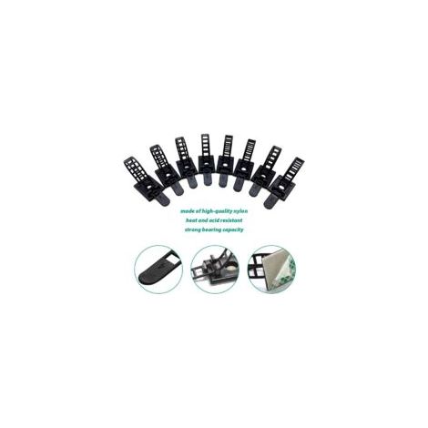 Packung mit 100 selbstklebenden Kabelclips inklusive optionaler Schrauben – Verstellbare und wiederverwendbare Kabelbinder – Kabelbinder – Crezuo