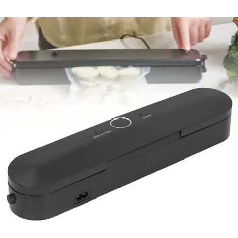 Selladora al vacío compacta con modo snack y 60 kPa – Selladora al vacío automática para alimentos secos y húmedos – 25 cm – ABS – Para uso doméstico (110 V, enchufe estadounidense) (1/5)