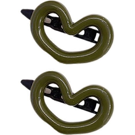 Pince à cheveux cœur Y2K en plastique, accessoires cheveux mignons, barrette mode tendance pour cheveux. (1/4)