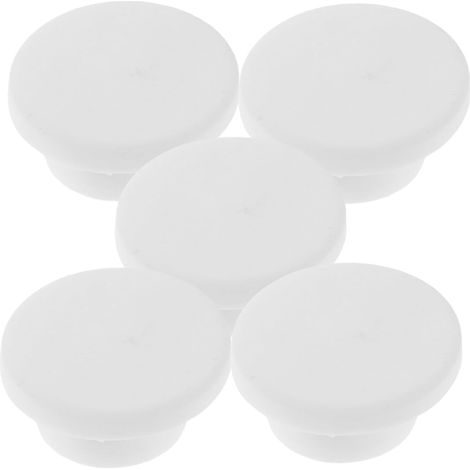 5 bouchons trop-plein silicone blanc pour évier et lavabo (1/5)