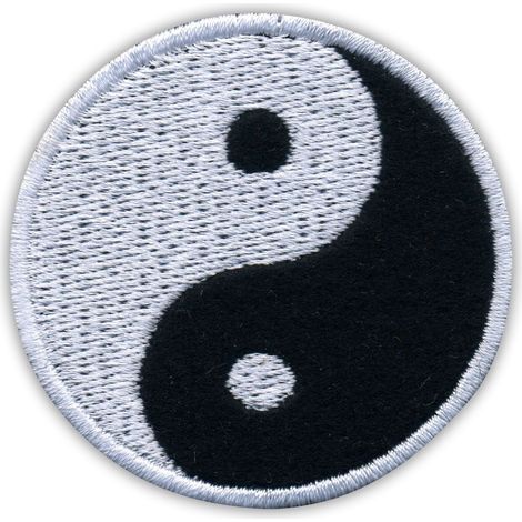 Parche Yin Yang - Adhesivo termoadhesivo - Parche/Insignia/Emblema bordado