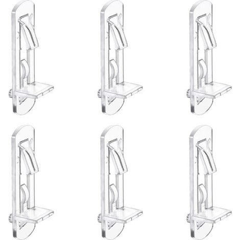 Lot de 30 chevilles de support d'étagère en plastique transparent avec clips autobloquants pour support de meubles, de cuisine, de bibliothèque, de placard, pour trou de 4,5 mm (1/5)