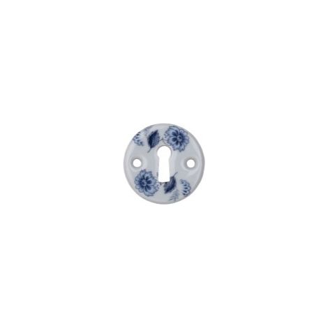 Ouvre&Déco – Entrée de clé en porcelaine bleu – Modèle BLEUET – Ferrure de serrure de meuble – Design élégant pour meubles décoratifs (1/2)