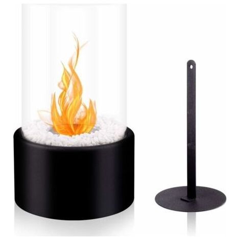 Cheminée Éthanol de Table, 16.5 x 16.5 x 27.5 cm, Noir (1/4)