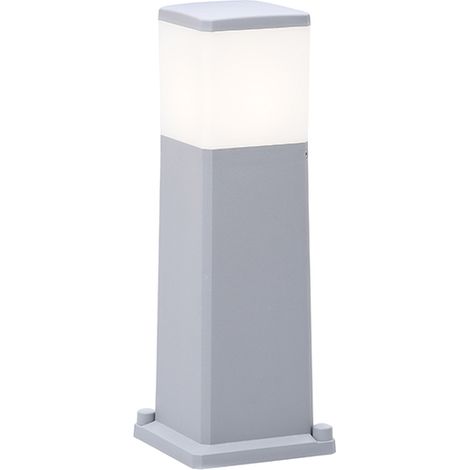 Farola virgilio 1xe27 11w con pulsador cct (3colores) ip55 l.13,1xan.13,1xal.48cm resina gris (1/3)