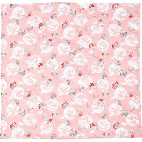 Tessuto da regalo in cotone rosa in stile giapponese, bello e morbido. (1/5)