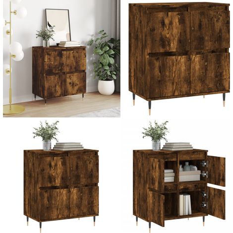 Sideboard Räuchereiche 60x35x70 cm Holzwerkstoff - Schreibtisch - Wohnzimmermöbel - Sideboard - Regal - Holzmöbel - Home & Living (1/5)