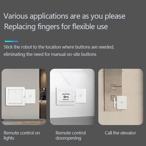 Interrupteur à bouton intelligent sans fil avec télécommande (blanc, 1 unité), commande infrarouge (1/3)