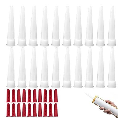 20 Pcs Cartridge Tip Tips Replacement Tips Sealing Caps Silicone Cartridges Sealing Nozzles Sealant Tool for Kitchen and Home (1/5)