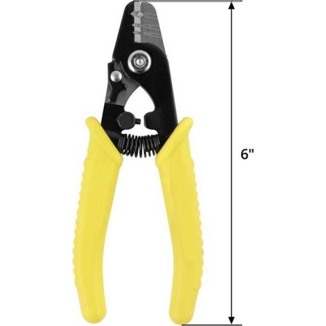 Pince À Dénuder Fibres Optiques - 3 Orifices - Acier Au Carbone - Poignée Pvc - 15,2 Cm - Pour Fibres 250 Microns (1/4)