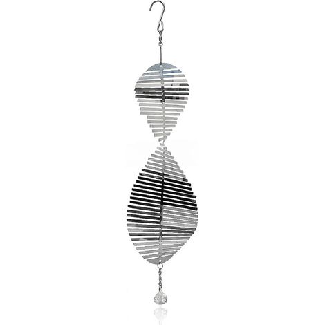 1pc Carillon Éolien Acier Inox 3D Spirale, Suspendu, Patio/Intérieur/Extérieur/Balcon, Déco
