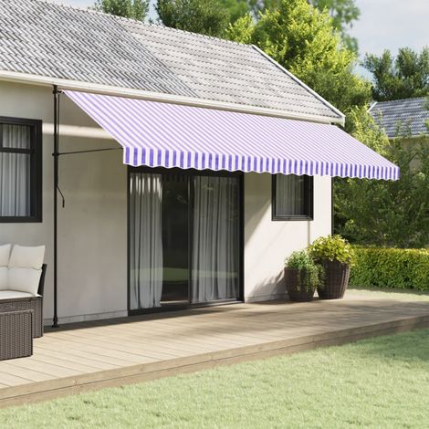 vidaXL Awning Valance Replacement Blue and White Stripe 500 cm