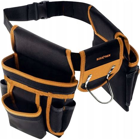 Werkzeuggürtel für Baumaschinen mit 22 Taschen und Hammerhalter (1/5)