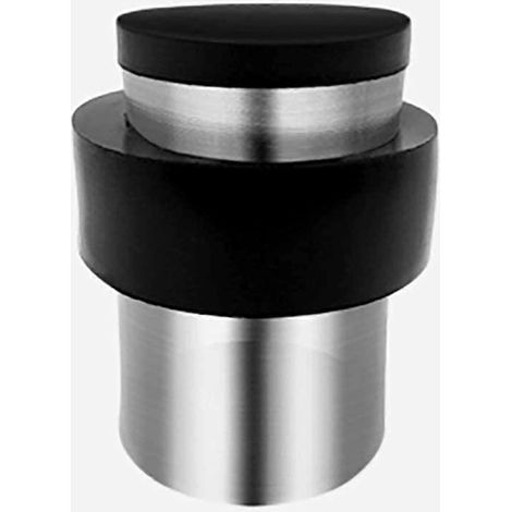 Butée de porte en acier inoxydable 50 mm avec embout en caoutchouc amortisseur de chocs, conception anti-collision pour portes de salle de bain (1/5)