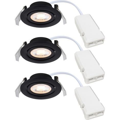 Spot encastré Monolo 3-Kit Matière plastique Noir, H.2,5  IP20  LEDModule /Nordlux  Intérieur (1/5)