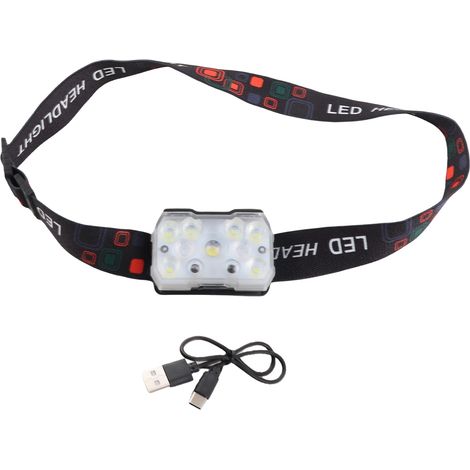 Toivize T716 LED-Stirnlampe, wiederaufladbarer 1000-mAh-Akku, Bewegungssensor, weißes/rotes Licht, 100 m Leuchtweite, leicht, sportlich (1/5)