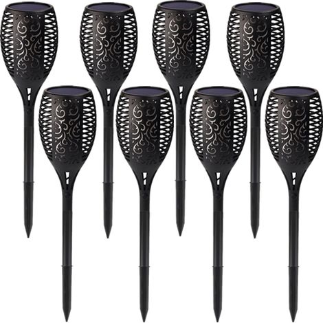 Solaire lampes 33 LED 72cm Décor de jardin extérieur à lumière vacillante - 8 Pack