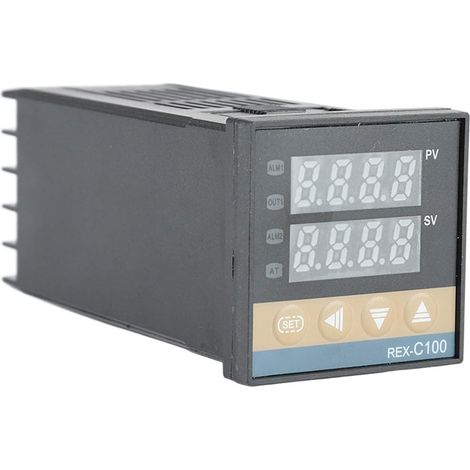 Kit De Contrôleur De Température PID, Contrôleur De Température PID Numérique Rex C100 avec Relais à Semi-conducteurs 100‑240 V pour Alimentation électrique(REX-C100FK02-VDN SSR DK 100-240V) (1/5)