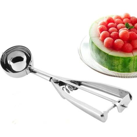 IJsschep Roestvrij Staal, Portioneerder Met Uitwerper Voor IJs, Meloenballen, Koekjesdeeg, Cakedeeg - 4 cm (1/5)