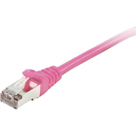 Equip 605582 RJ45 Câble réseau, câble patch CAT 6 S/FTP 3.00 m rose contacts dorés 1 pc(s) (1/4)