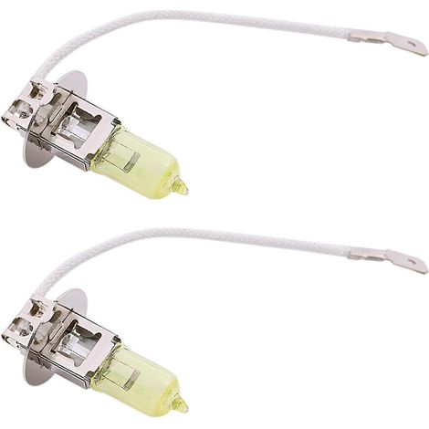 2 ampoules halogènes jaunes pour feux antibrouillard de voiture, 12 V CC, H3, 100 W (1/5)