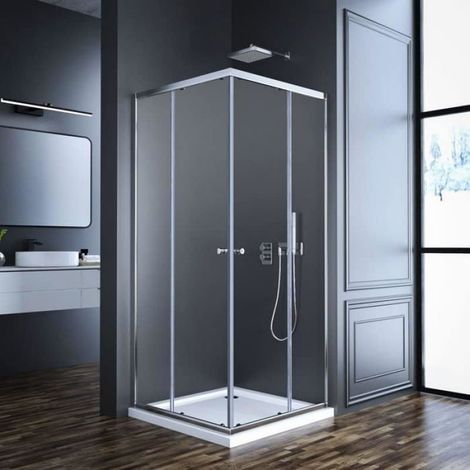 Bonde De Douche - 90 mm - Hauteur 86 mm - 115x115 mm - Couvercle Chromé Gobelet Blanc - Pour Receveur Standard - 1 Pièce (1/5)