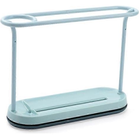Porte-vaisselle amovible bleu clair, porte-savon, plateau de cuisine, organisateur de cuisine, porte-éponge, évier (1/5)