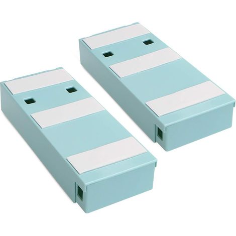 Boîte de rangement dissimulée sous la table en plastique collant 2 PCS (bleu)