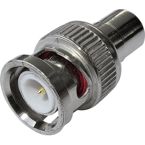 Adaptador BNC macho - RCA hembra Gris