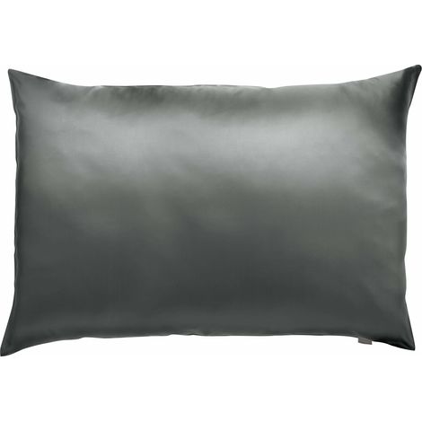 VIVARAISE - Taie d'oreiller Ashley en soie 100% - 50 x 75 cm - Gris clair