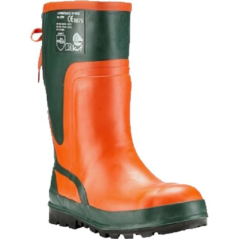 Euro PM Lumberjack III Neo Schnittschutz-Gummistiefel Grün/Orange Größe 47