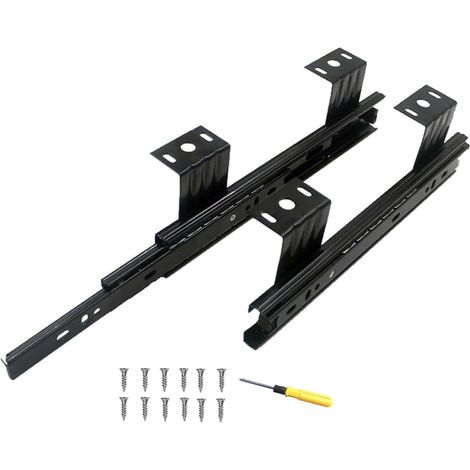 Glissières à billes pour plateau/étagère/tiroir sous bureau, 1 paire, (1/5)