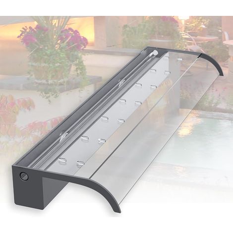 Fontaine De Piscine, Cascade Bassin Exterieur en Acrylique 90cm De Long, Lame D’Eau Largeur 20cm, Cascade Piscine Hors Sol avec Accessoires pour La Décoration D'étang, Patio,Jardin (1/5)