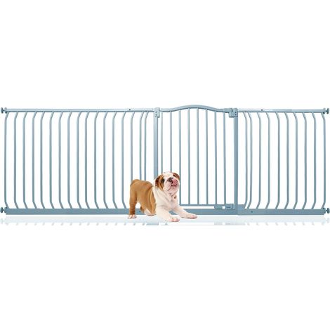 Bettacare Curved Top Dog Gate, 225cm - 234cm, Matt Grey, Pressure Fit Pet Gate for Dog and Puppy, Pet and Dog Barrier